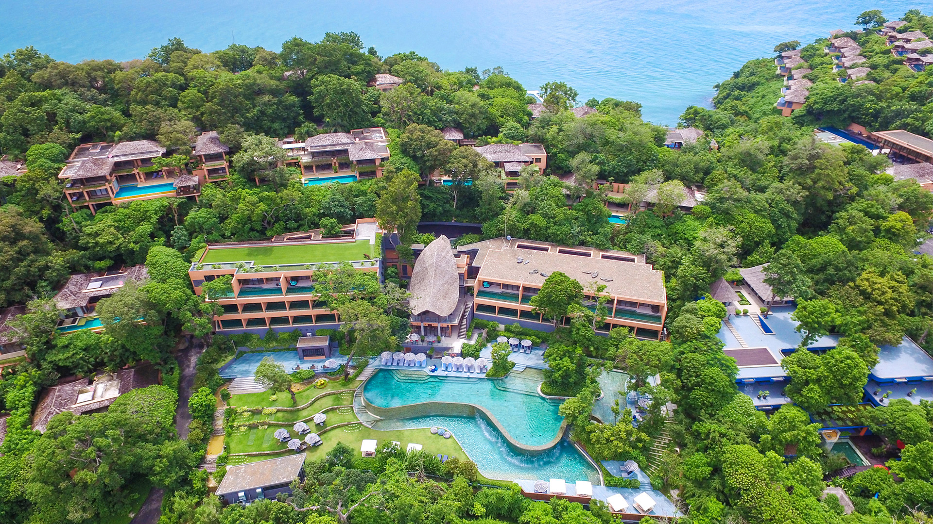 luxury suites phuket private pool villa the habita by sripanwa top view